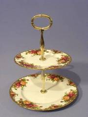 Royal Albert Old Country Roses Two Tier Cake Stand