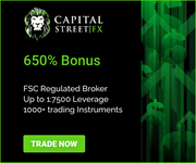 Limited Time Offer By Capital Street Fx - 650% fully tradable bonus